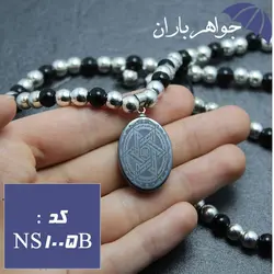 نیم ست حدید و اونیکس با آویز حدید اصل عینعلی و ستاره سلیمان کد NS_1005B