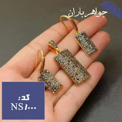 نیم ست مارکازیتی طلایی کد NS_1000
