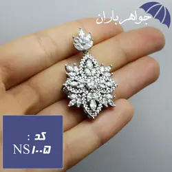 نیم ست نقره زنانه با روکش رودیوم کد NS_1005