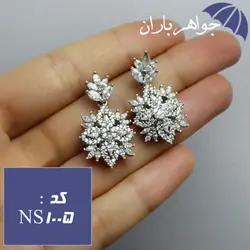 نیم ست نقره زنانه با روکش رودیوم کد NS_1005