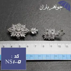 نیم ست نقره زنانه با روکش رودیوم کد NS_1005