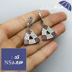 نیم ست نقره زنانه رنگی کد NS_1083