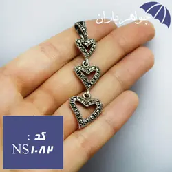 نیم ست نقره مارکازیتی زنانه طرح قلب کد NS_1082