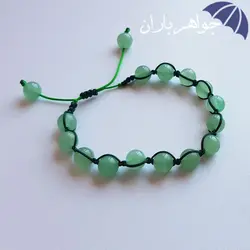 دستبند آونتورین سبز اصل طرح بافت D3126