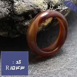 حلقه عقیق شکلاتی خوشرنگ کد R_1543