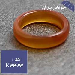 حلقه عقیق نارنجی اصل خوشرنگ کد R_2422