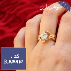 انگشتر طلاروس تک الماس شیک زنانه کد R_2383