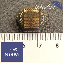نگین حدید طلایی هفت شرف شش ضلعی کد N_1828