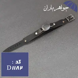 دستبند حدید ستاره داوود چرمی کد D_1182