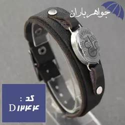 دستبند حدید عین علی و ستاره سلیمان پشت و رو کد D_1244