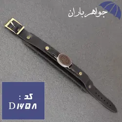 دستبند حدید سماقی حکاکی صلوات کد D_1658