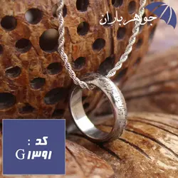 گردنبند هفت جلاله با حلقه حدید نقره ای کد G_1391