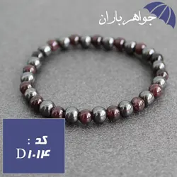 دستبند حدید و یاقوت گارنت کد D_1014