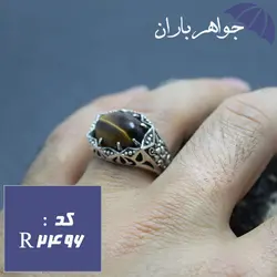 انگشتر چشم ببر اسپرت طرح گل کد R_2496