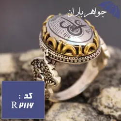 انگشتر حدید نقره ای عین علی رکاب ضامن آهو کد R_2116