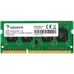 رم لپ تاپ DDR3L تک کاناله 1600- ای دیتا مدل Premier ظرفیت 4 گیگابایت