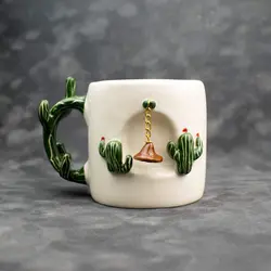 ماگ کاکتوس کلاه کابوی متحرک 🌵🤠 - 250 میلی لیتر