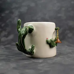 ماگ کاکتوس کلاه کابوی متحرک 🌵🤠 - 250 میلی لیتر