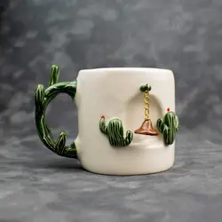 ماگ کاکتوس کلاه کابوی متحرک 🌵🤠 - 250 میلی لیتر