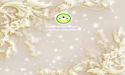 پوستردیواری گل طلایی سه بعدی کد v12181