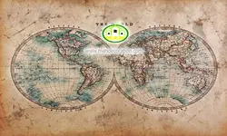 پوستردیواری نقشه جهان کد 12340