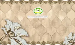 پوستردیواری گل طلایی سه بعدی کد 5086