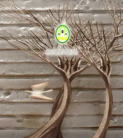 پوستردیواری گچبری درختان طلایی  12098