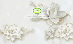 پوستردیواری گل طلایی سه بعدی کد 12180