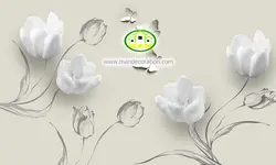 پوستردیواری سه بعدی گل کد v12222