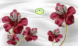 پوستردیواری گل قرمز سه بعدی کد 5030