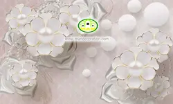 پوستردیواری گل طلایی سه بعدی کد 12150