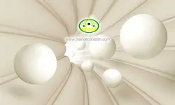 پوستردیواری توپ سه بعدی کرم رنگ کد 12078