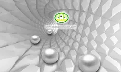 پوستردیواری توپ سه بعدی طوسی کد 12311