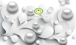 پوستردیواری توپ سه بعدی طوسی کد 12312