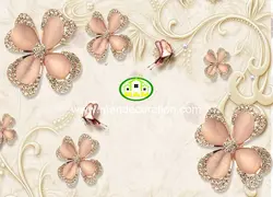 پوستردیواری گل سه بعدی کد 13169