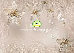 پوستردیواری گل طلایی سه بعدی کد 13221