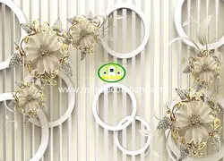 پوستردیواری گل طلایی سه بعدی کد13027