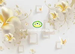 پوستردیواری گل سه بعدی کد 13047