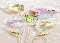 پوستردیواری گل سه بعدی کد 13054