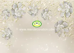 پوستردیواری گل طلایی سه بعدی کد 13060