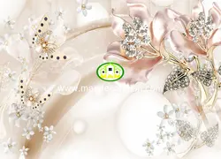 پوستردیواری گل طلایی سه بعدی کد 13085