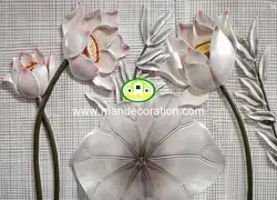 پوستردیواری گل طوسی سه بعدی کد 13123