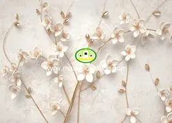 پوستردیواری گل سه بعدی کد 13385