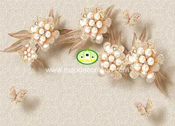 پوستردیواری گل طلایی سه بعدی کد 13120