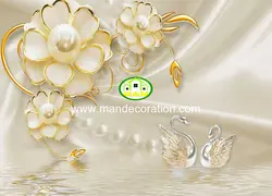 پوستردیواری گل سه بعدی کد 13393