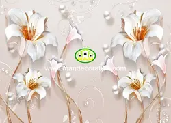 پوستردیواری گل سه بعدی کد 13447