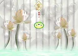 پوستردیواری گل طلایی سه بعدی کد 13445