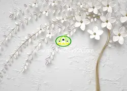 پوستردیواری گل طلایی سه بعدی کد 13429