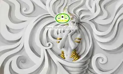 پوستردیواری چهره فرشته و سه بعدی کد 5402