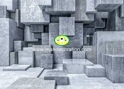 پوستردیواری دیوار طوسی سیمانی 13362